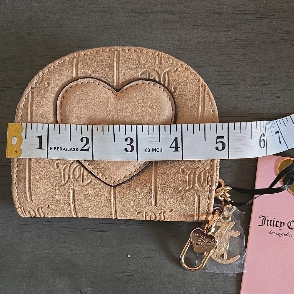 Juicy Couture Tan Coin Pouch with Gold Accents
